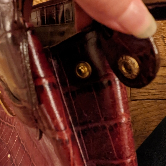 Red/Maroon Aigner Purse - Picture 4 of 7